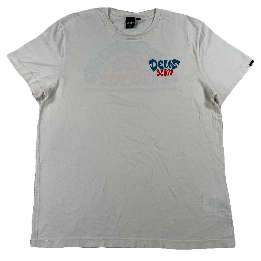 Deus XM Ex Machina Custom Cycles T-Shirt White Men's XL